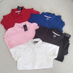 NWT 5 School Uniform, Collared Shirts, Polos Bundle